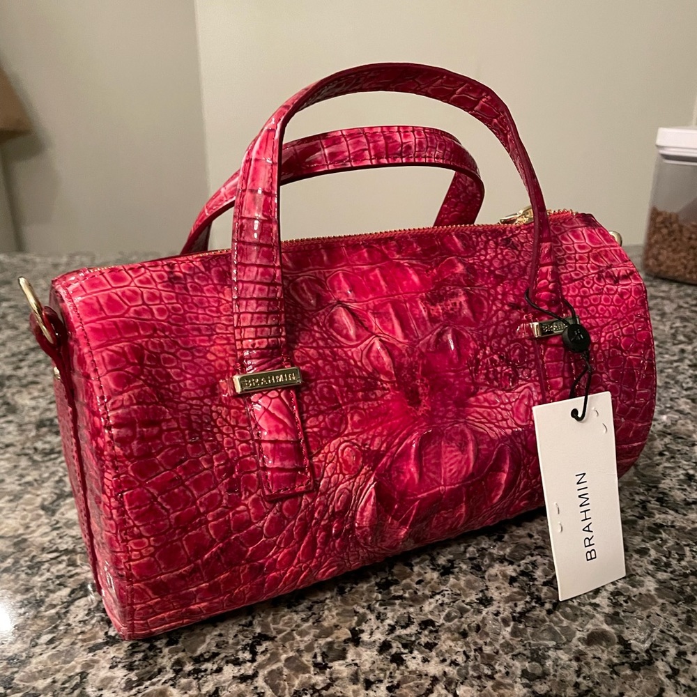 BRAHMIN Claire Petunia Melbourne Barrel Bag